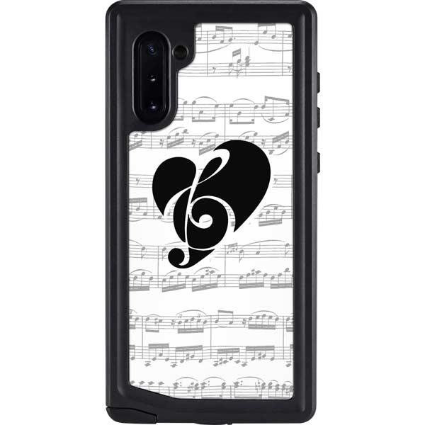 BW Musical Notes Galaxy Cases