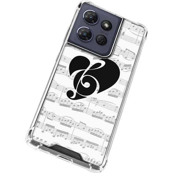 BW Musical Notes Moto G 5G (2025) Clear Case