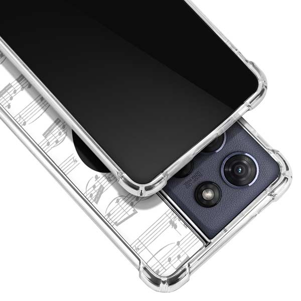 BW Musical Notes Moto G 5G (2025) Clear Case