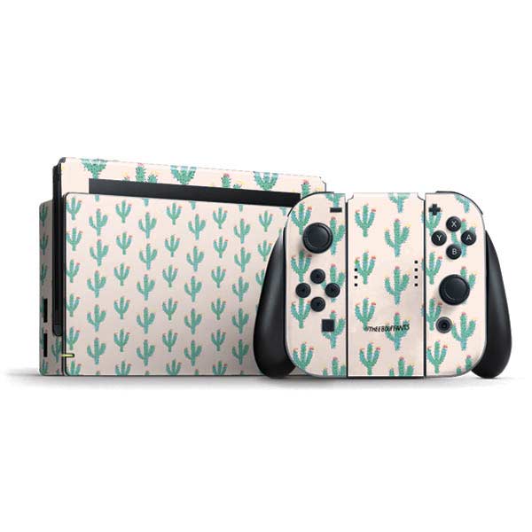 Bouffants and Broken Hearts Cacti 3 Nintendo Skins