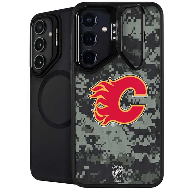 NHL Calgary Flames Camo Galaxy S26 Plus Kickstand Case