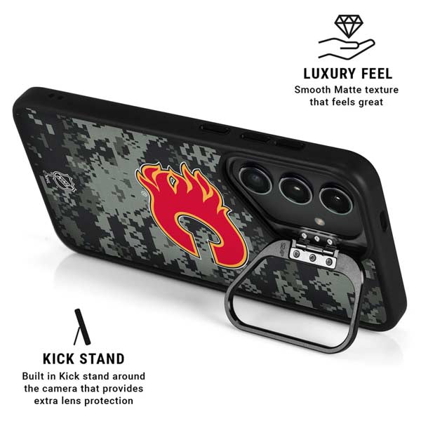 NHL Calgary Flames Camo Galaxy S26 Plus Kickstand Case