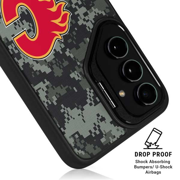 NHL Calgary Flames Camo Galaxy S26 Plus Kickstand Case