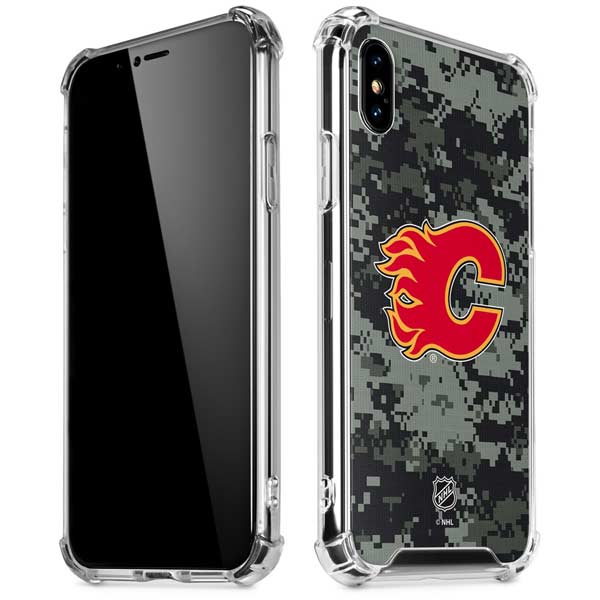 NHL Calgary Flames Camo iPhone X/XS Clear Case