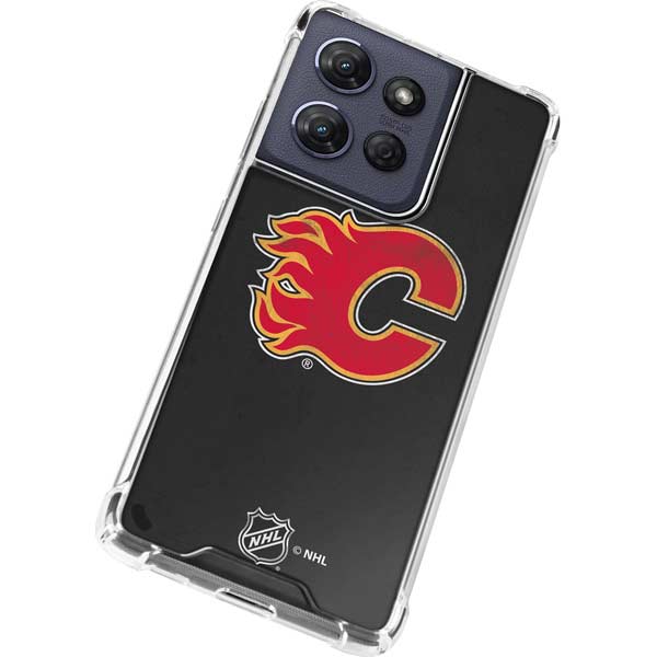 NHL Calgary Flames Distressed Moto G Stylus 5G (2025) Clear Case