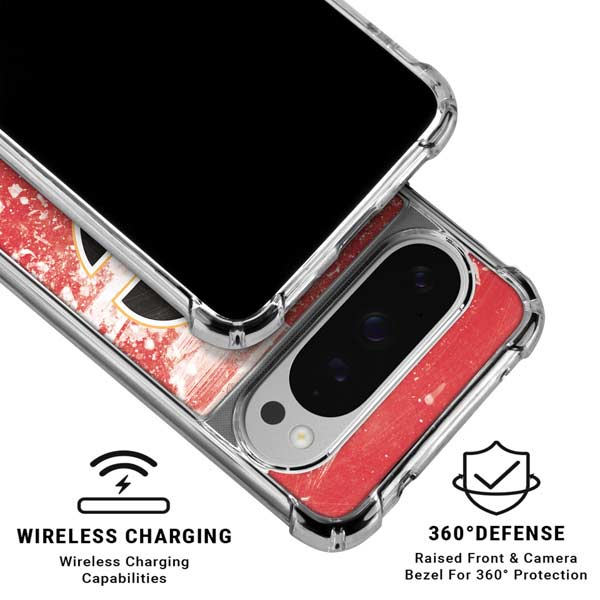 NHL Calgary Flames Frozen Google Pixel 10 Pro XL Clear Case
