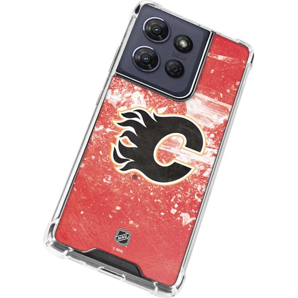 NHL Calgary Flames Frozen Moto G 5G (2025) Clear Case