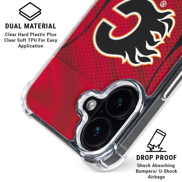NHL Calgary Flames Home Jersey iPhone 17 Clear Case