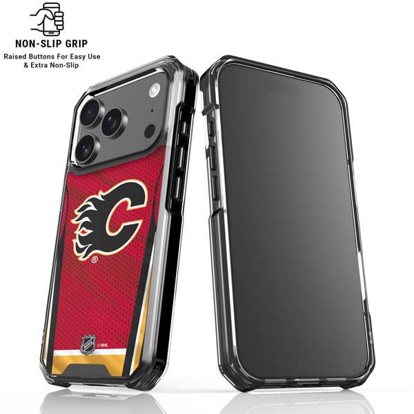 NHL Calgary Flames Home Jersey iPhone 17 Pro Clear Case