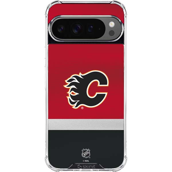 NHL Calgary Flames Jersey Google Pixel 10 Pro XL Clear Case
