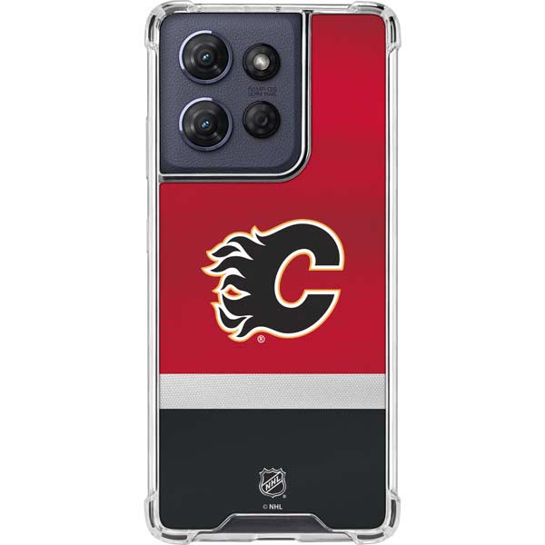 NHL Calgary Flames Jersey Moto G 5G (2025) Clear Case