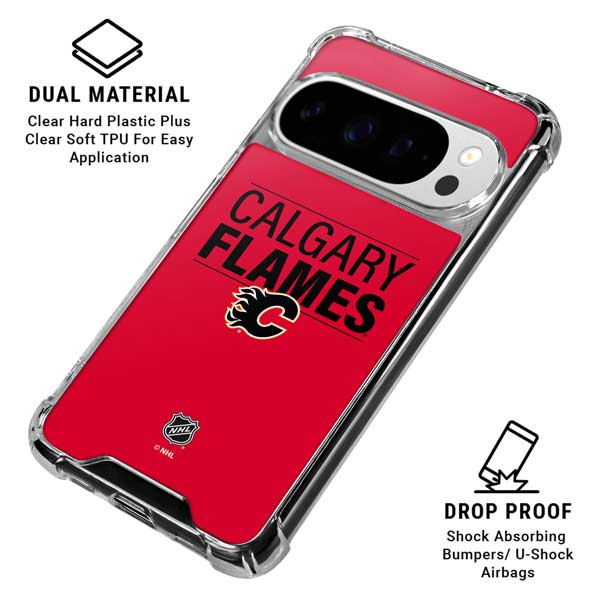 NHL Calgary Flames Lineup Google Pixel 10 Pro XL Clear Case