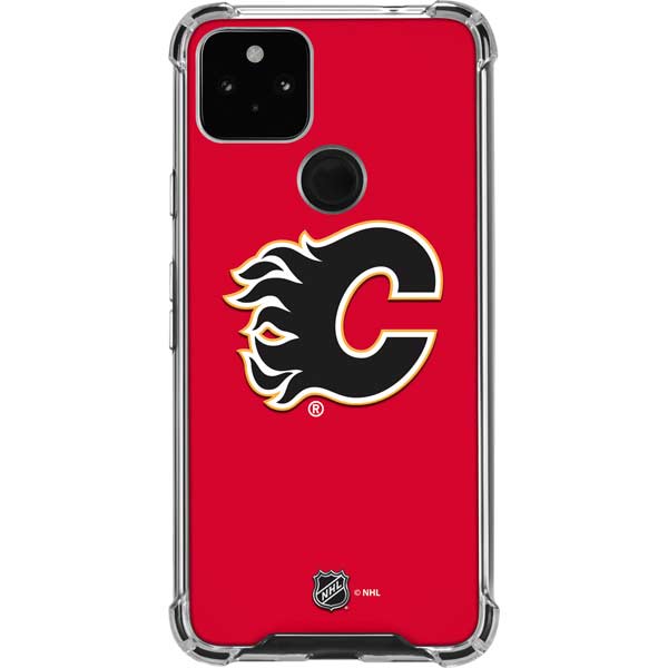 NHL Calgary Flames Solid Background Pixel Cases