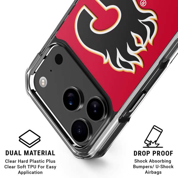 NHL Calgary Flames Solid Background iPhone 17 Pro Max MagSafe Case