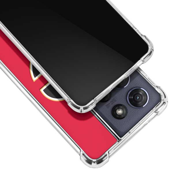 NHL Calgary Flames Solid Background Moto G 5G (2025) Clear Case