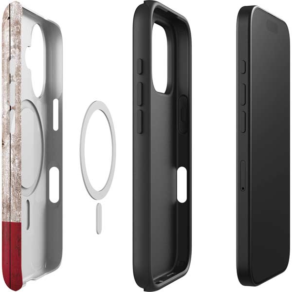 California Flag Dark Wood iPhone 16 Plus Magsafe Impact Case
