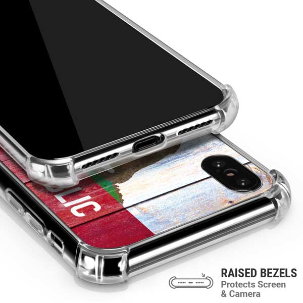 California Flag Light Wood iPhone X/XS Clear Case