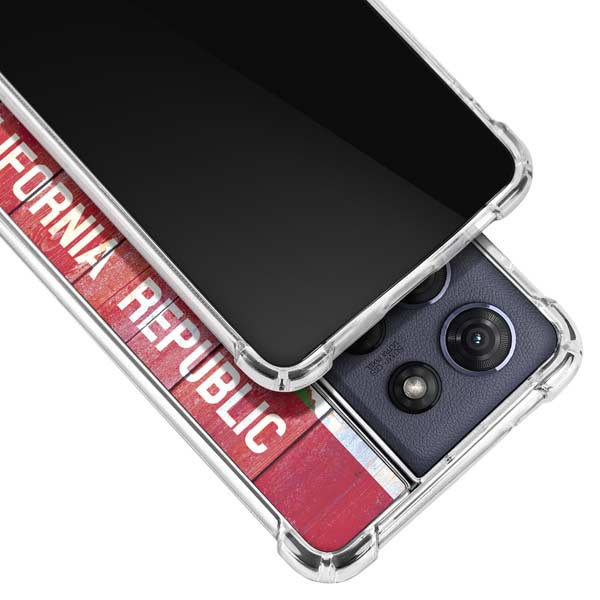 California Flag Light Wood Moto G 5G (2025) Clear Case