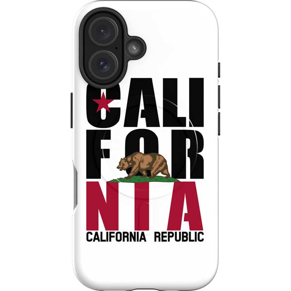 California White Block iPhone 16 Plus Magsafe Impact Case