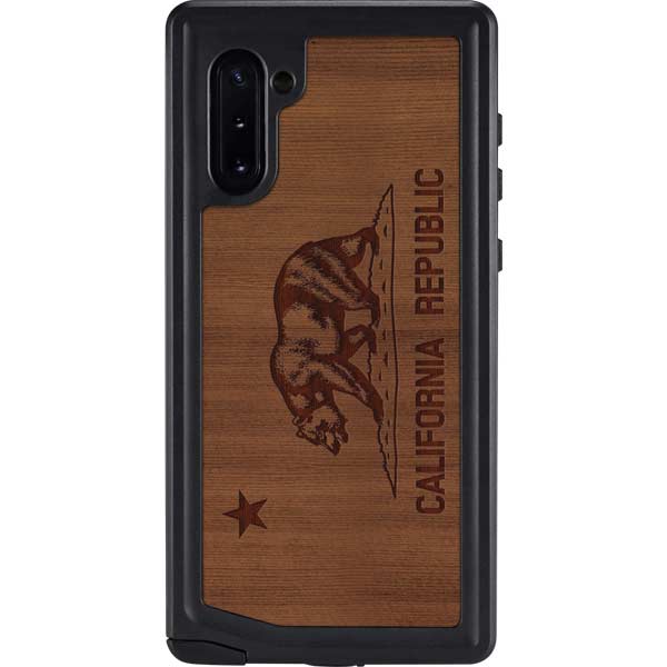 California Wood Flag Galaxy Cases