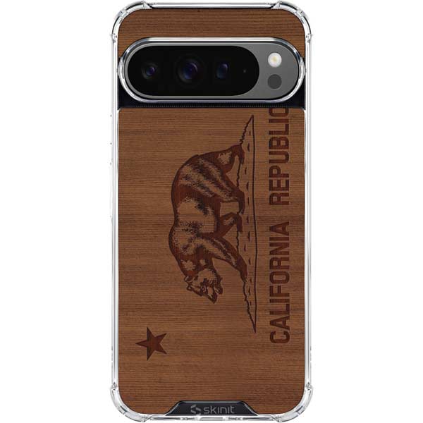 California Wood Flag Google Pixel 10 Pro Clear Case
