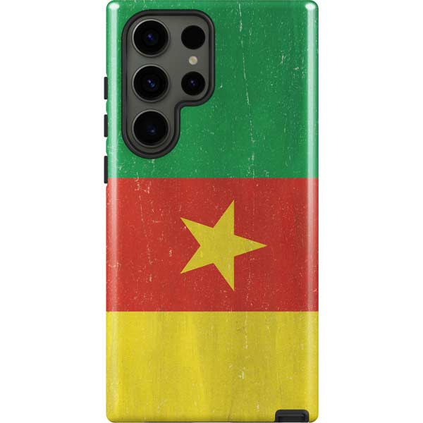 Cameroon Flag Distressed Galaxy S23 Ultra Pro Case
