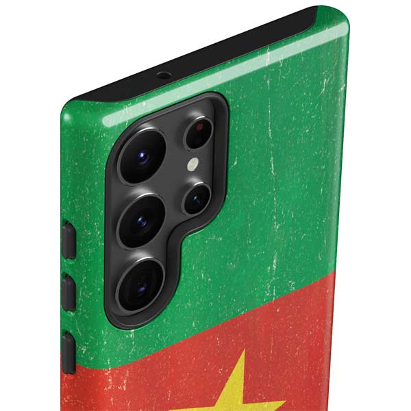 Cameroon Flag Distressed Galaxy S23 Ultra Pro Case