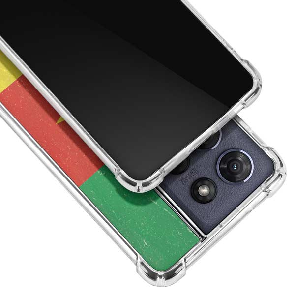 Cameroon Flag Distressed Moto G Play 5G (2025) Clear Case