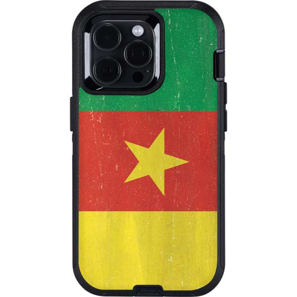 Cameroon Flag Distressed Otterbox Defender iPhone Skin