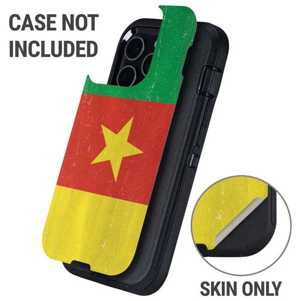 Cameroon Flag Distressed Otterbox Defender iPhone Skin