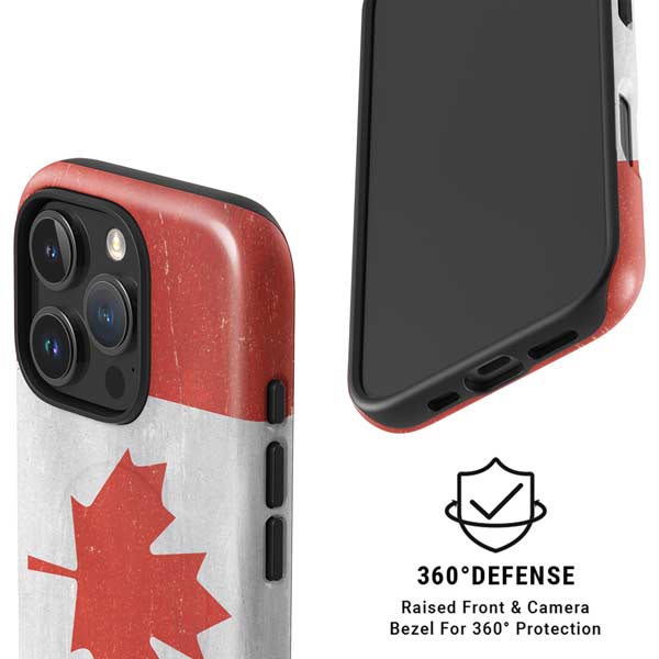 Canada Flag Distressed iPhone 16 Pro Magsafe Impact Case