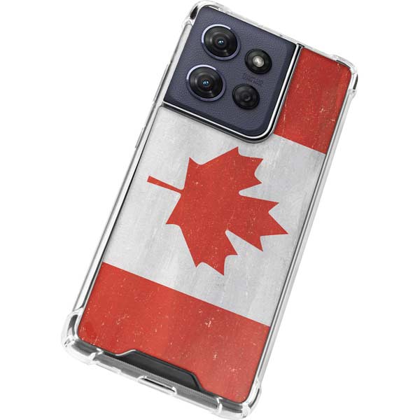 Canada Flag Distressed Moto G 5G (2025) Clear Case