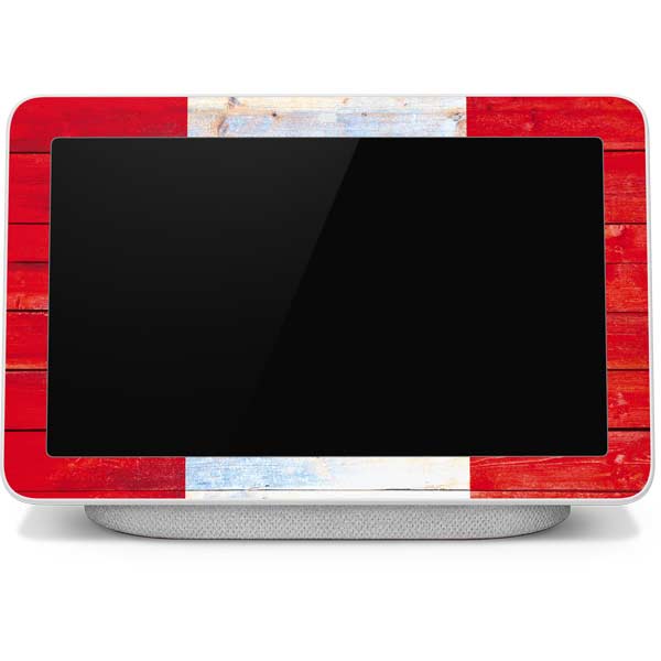 Canada Flag Light Wood Google Home Hub Skin