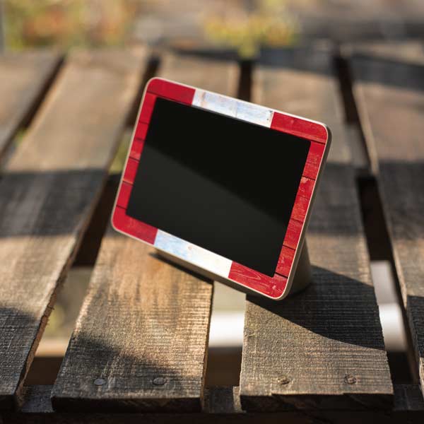 Canada Flag Light Wood Google Home Hub Skin