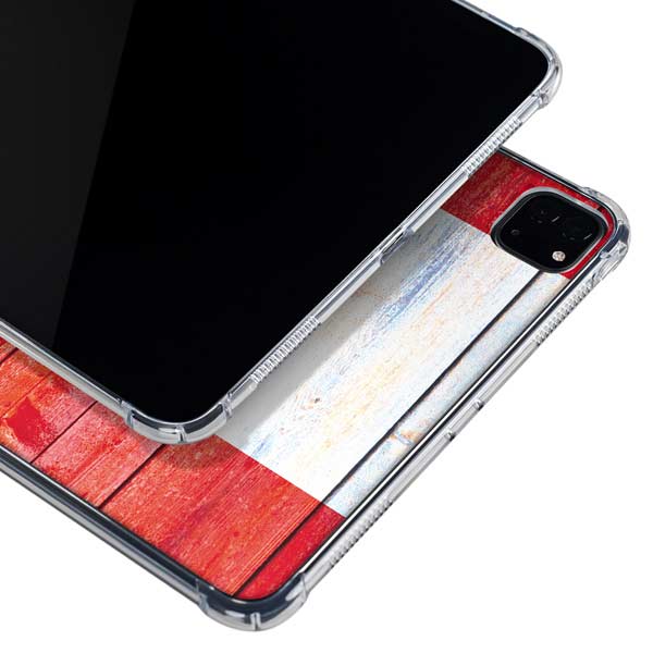Canada Flag Light Wood iPad Pro 11in (2024) Clear Case