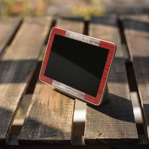 Canadian Flag Dark Wood Google Home Hub Skin