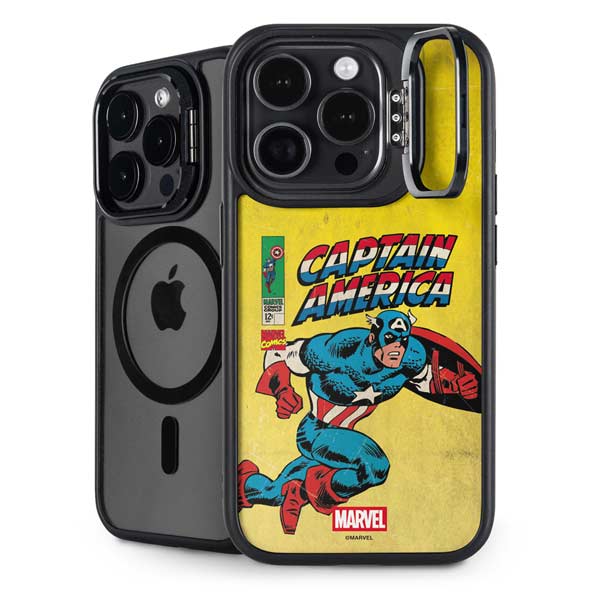 Marvel Classic Comics Captain America iPhone 14 Pro Kickstand Case