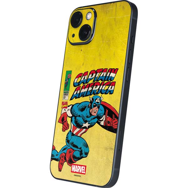 Marvel Classic Comics Captain America iPhone 15 Skin