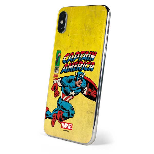 Marvel Classic Comics Captain America iPhone XS Max Skin