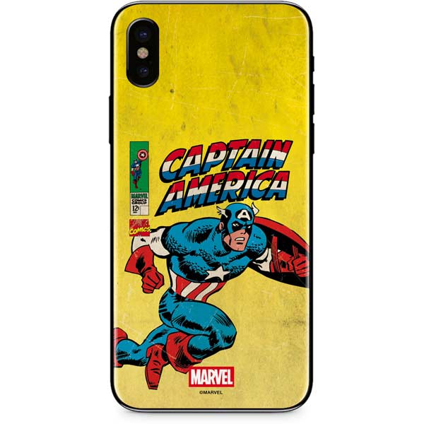 Marvel Classic Comics Captain America iPhone XS Skin