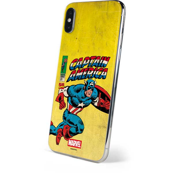 Marvel Classic Comics Captain America iPhone XS Skin
