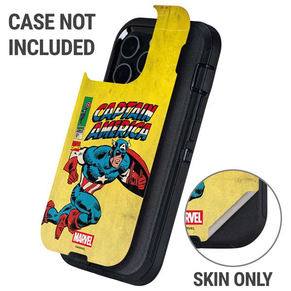 Marvel Classic Comics Captain America Otterbox Defender iPhone Skin
