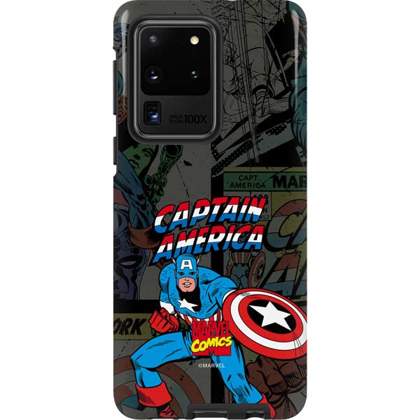 Marvel Classic Comics Captain America Vintage Galaxy S20 Ultra 5G Pro Case