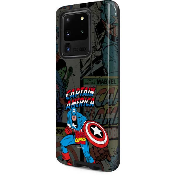 Marvel Classic Comics Captain America Vintage Galaxy S20 Ultra 5G Pro Case