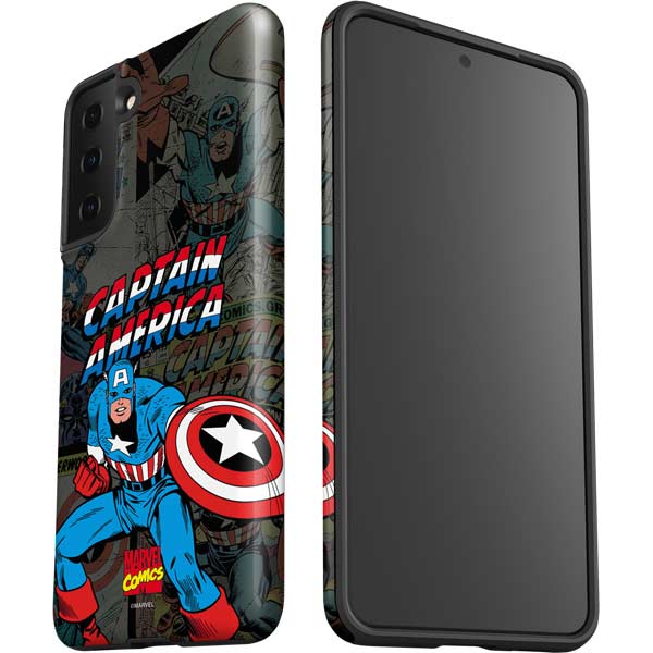 Marvel Classic Comics Captain America Vintage Galaxy S21 FE Pro Case