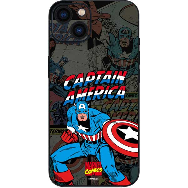 Marvel Classic Comics Captain America Vintage iPhone Skins