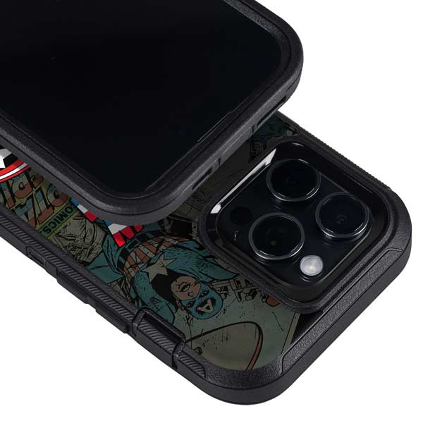Marvel Classic Comics Captain America Vintage Otterbox Defender iPhone Skin