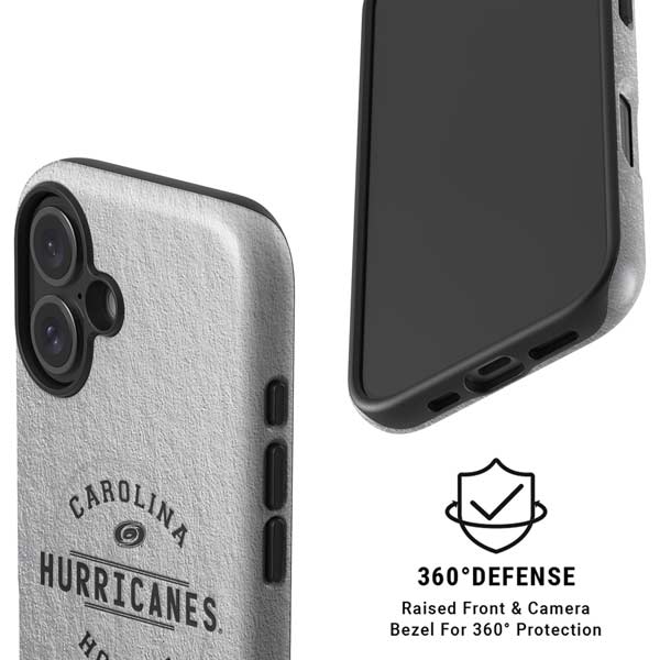 NHL Carolina Hurricanes Black Text iPhone 16 Magsafe Impact Case