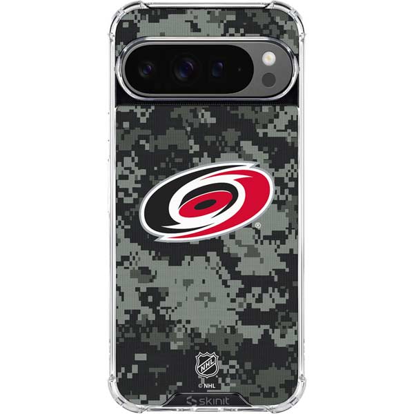 NHL Carolina Hurricanes Camo Google Pixel 10 Pro XL Clear Case