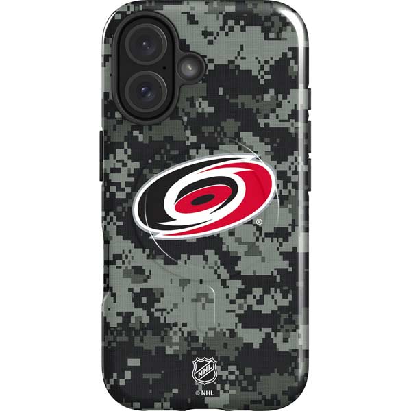NHL Carolina Hurricanes Camo iPhone 16 Magsafe Impact Case